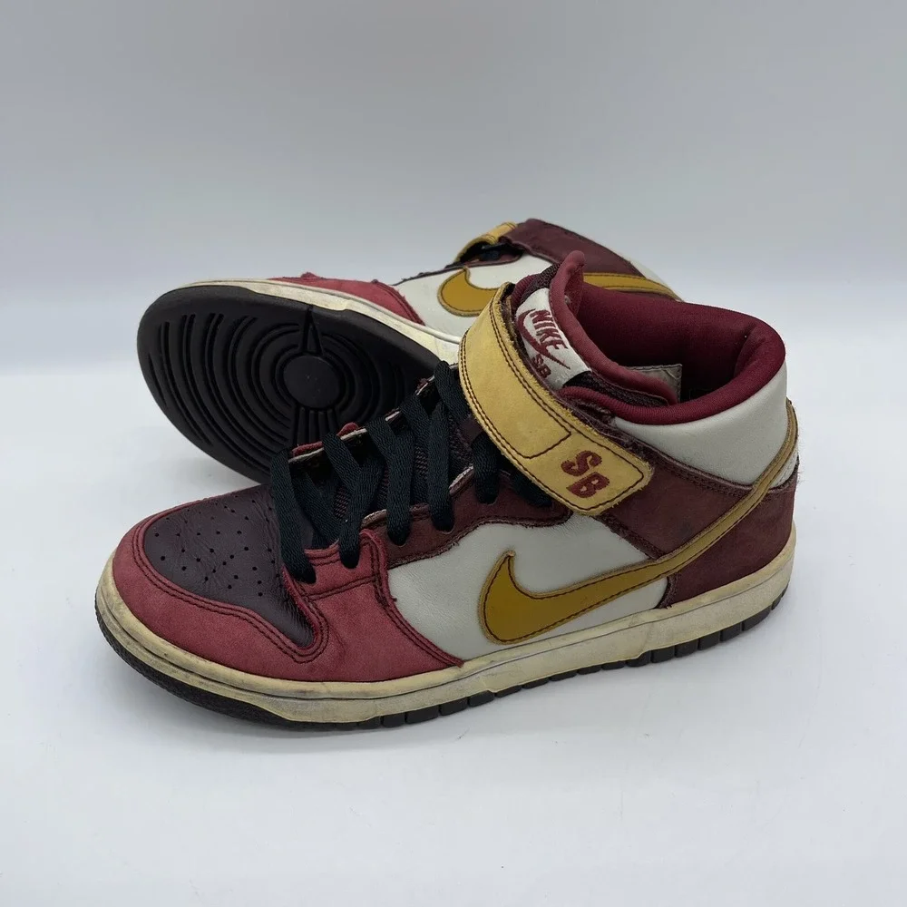 NikeSB Dunk Mid Pro Youth Size 6 Sneakers 314383-671  'Deep Burgundy Bronze'
